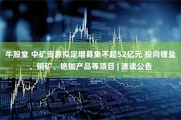 牛股堂 中矿资源拟定增募集不超52亿元 投向锂盐、铜矿、铯铷产品等项目 | 速读公告